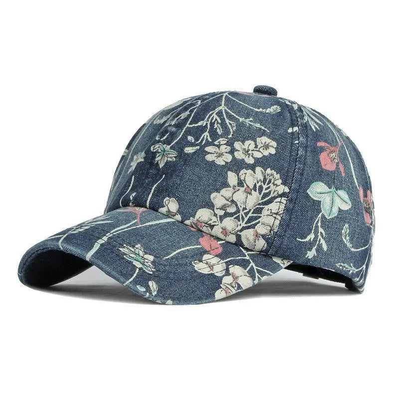 Flora Denim Baseball Cap