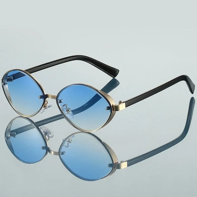 Riley Oval Metal Sunglasses