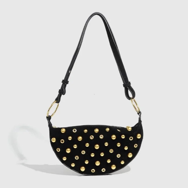 Valentina Stud Crescent Bag