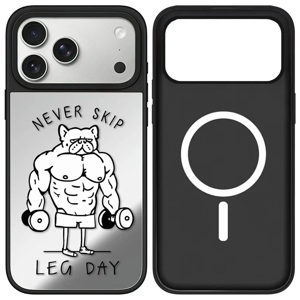 Never Skip Mirror Case – Magnetic Shockproof iPhone Cover