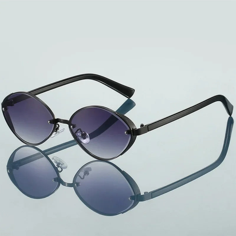 Riley Oval Metal Sunglasses
