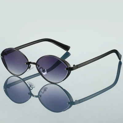 Riley Oval Metal Sunglasses