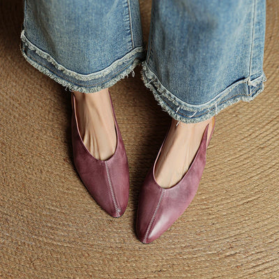 Alessia Genuine Leather Slingback Flats