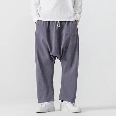 Riku Cotton-Linen Baggy Pants – Men’s Wide Leg Streetwear