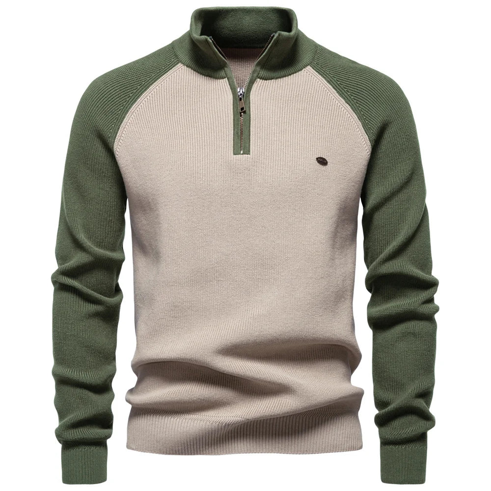 Nolan Cotton Mock Neck Sweater
