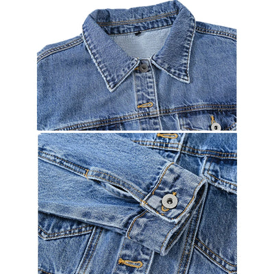 Riley Cropped Denim Jacket – Limited Edition Layer