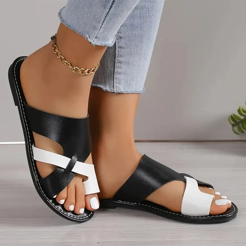 Elena Two-Tone Sandals