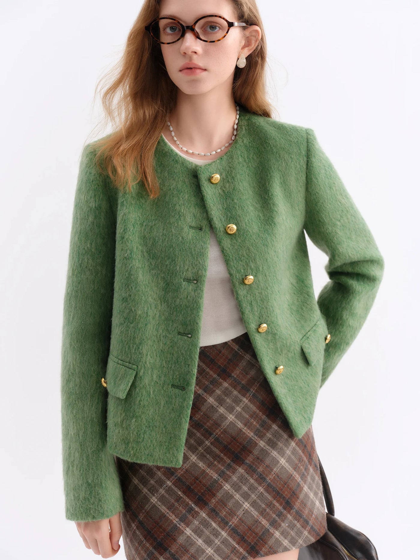 Élise French Wool Tweed Coat