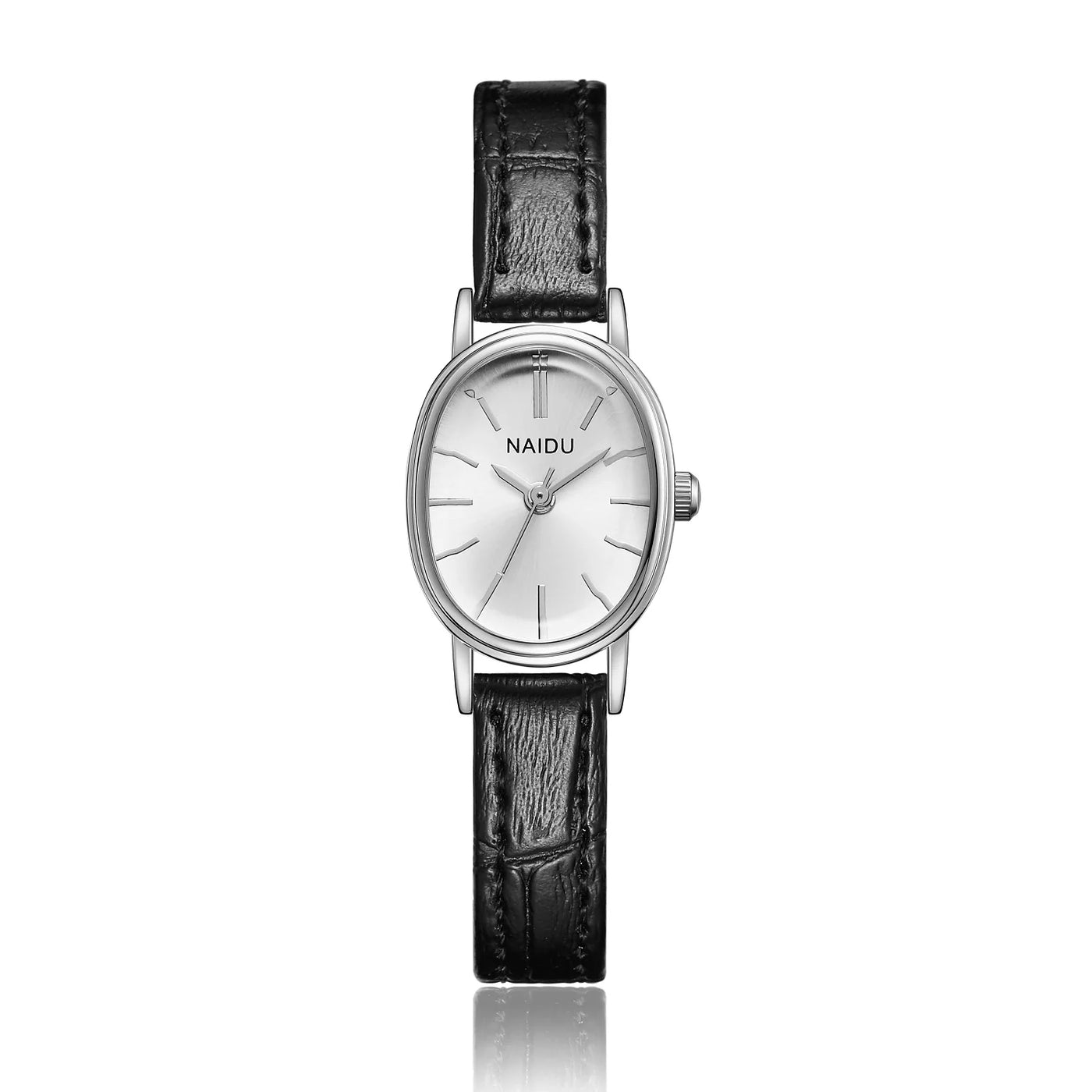 Olivia Oval Leather Strap Watch