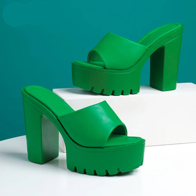 Sofia Platform Mule Sandals – Women’s Chunky Slide Heels