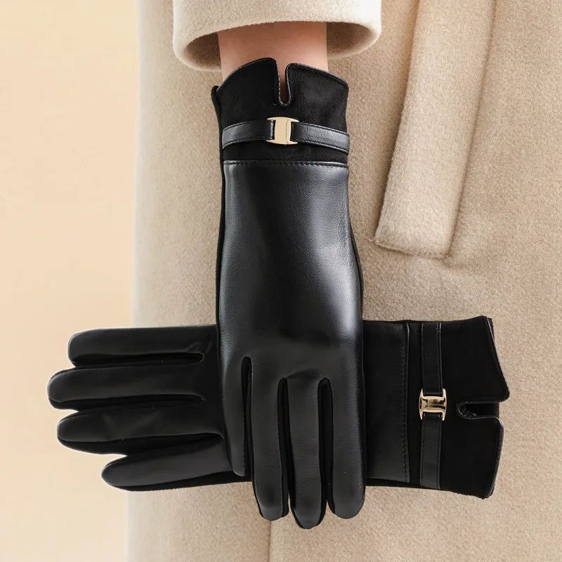 Meli Chain Suede Gloves
