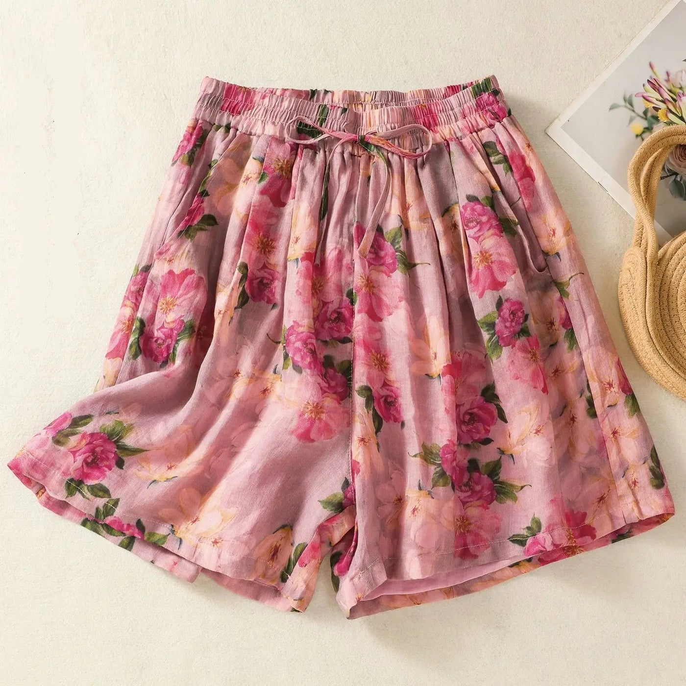 Camille Floral Linen Shorts