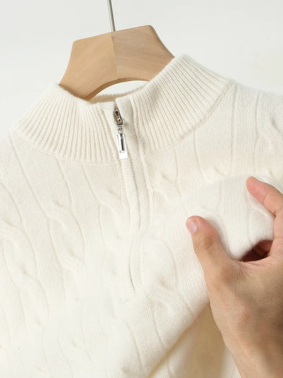 Lorenzo Merino Wool Half-Zip Sweater