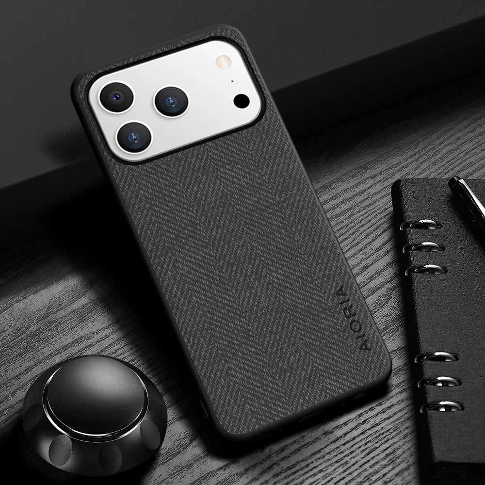 Wood Grain Leather iPhone Case Case