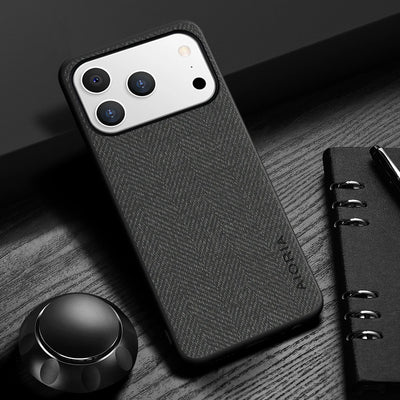 Wood Grain Leather iPhone Case Case