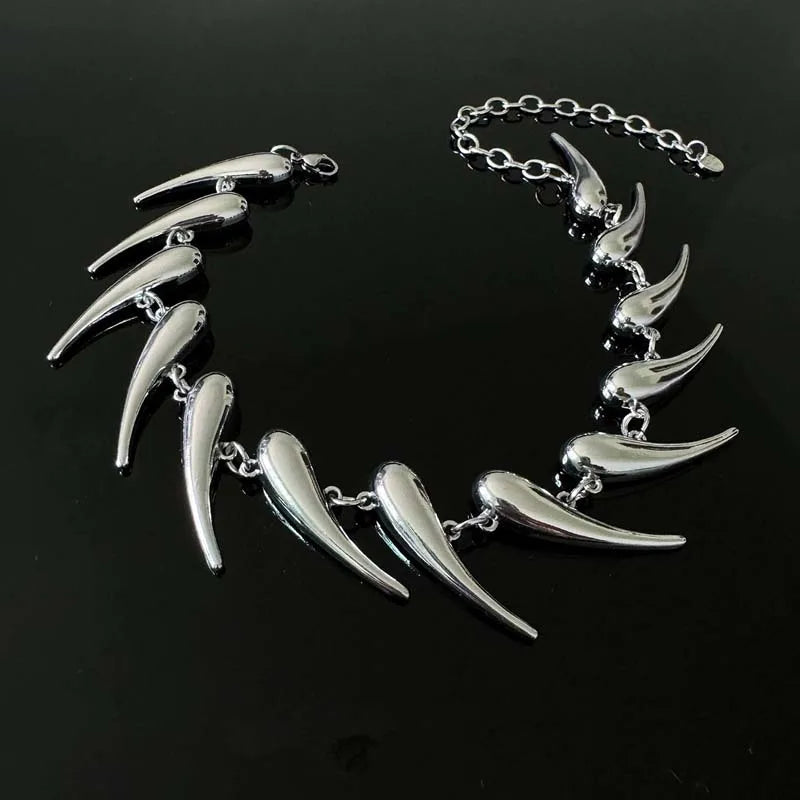 Punk Rivet Chain Choker Necklace