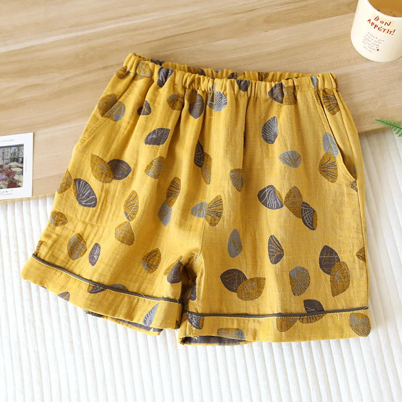 Vintage Print Cotton Short