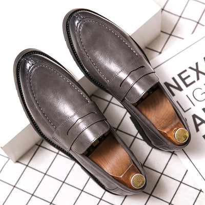 The Orwell Black Leather Loafers