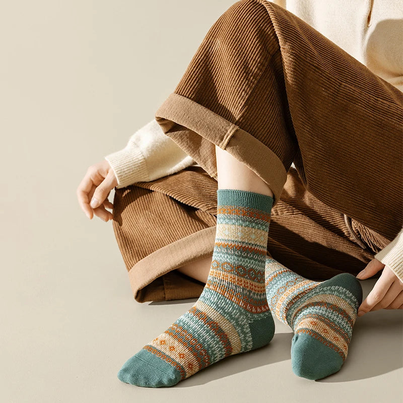 Freja Nordic Knit Socks – Set of Three