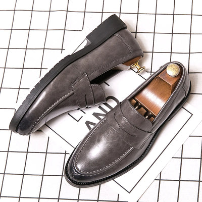 The Orwell Black Leather Loafers