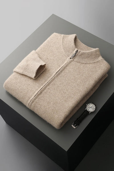 Lorenzo Cashmere Blend Zip Cardigan