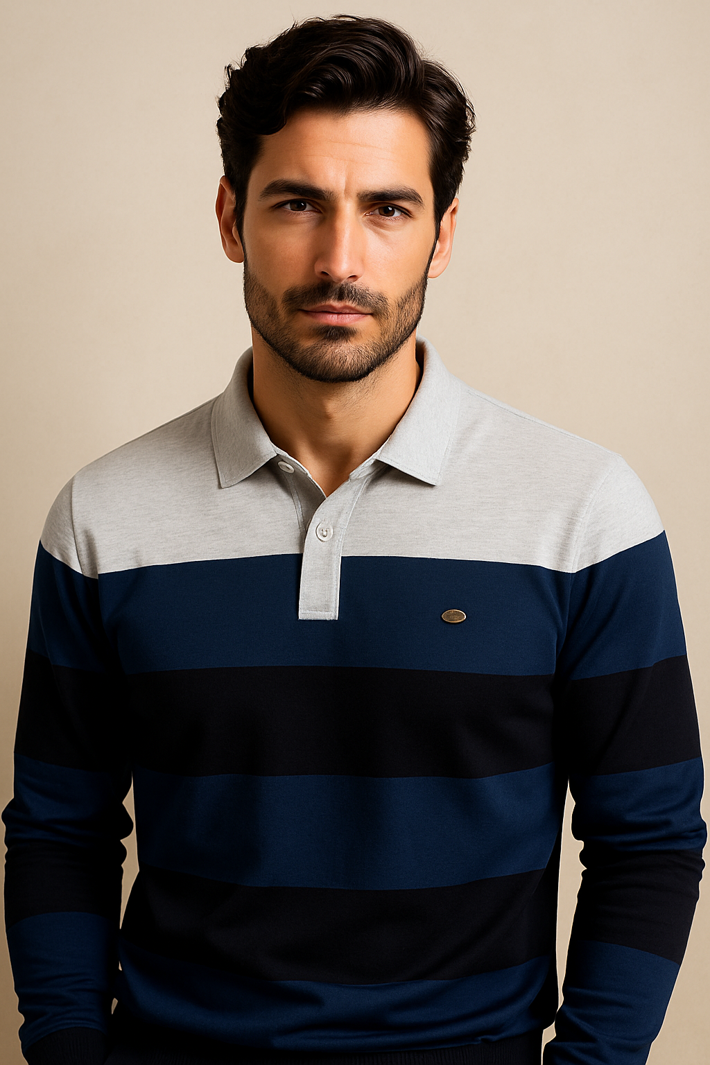 Enzo Cotton Polo Sweater