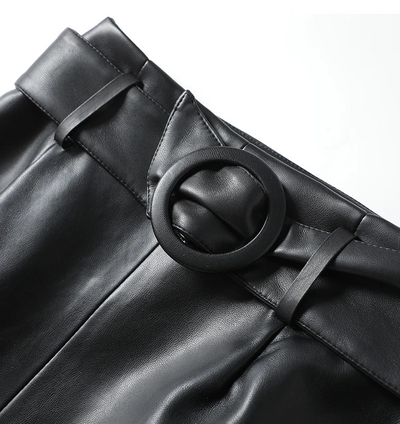 Clara High Waist Leather Skirt