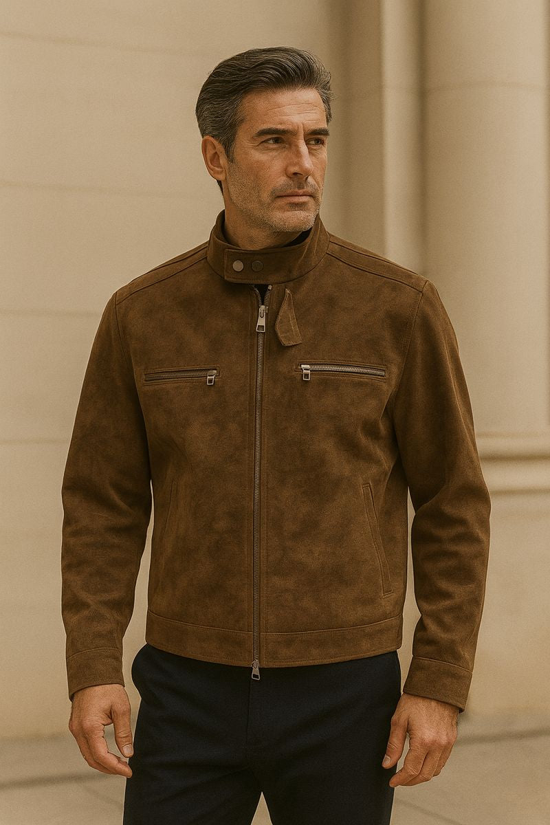 Marco Retro Leather Biker Jacket