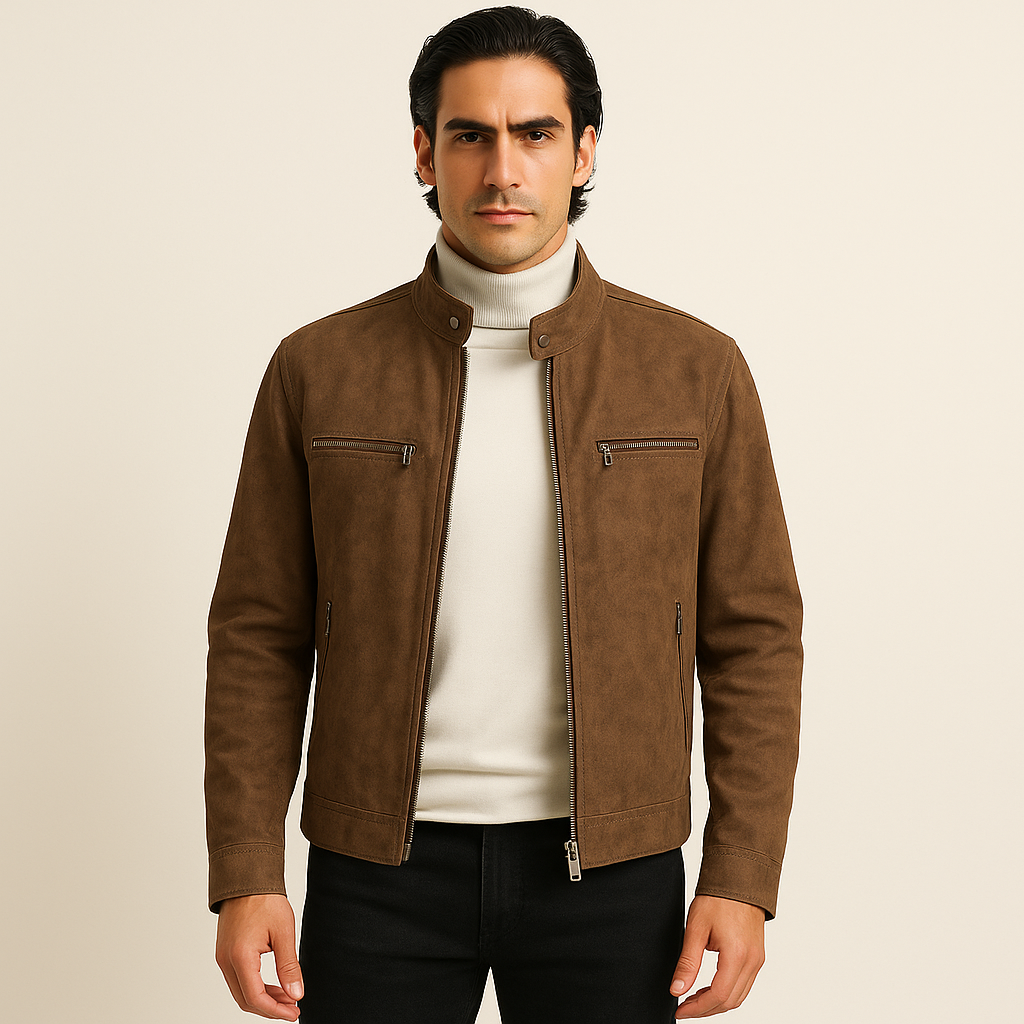 Marco Retro Leather Biker Jacket