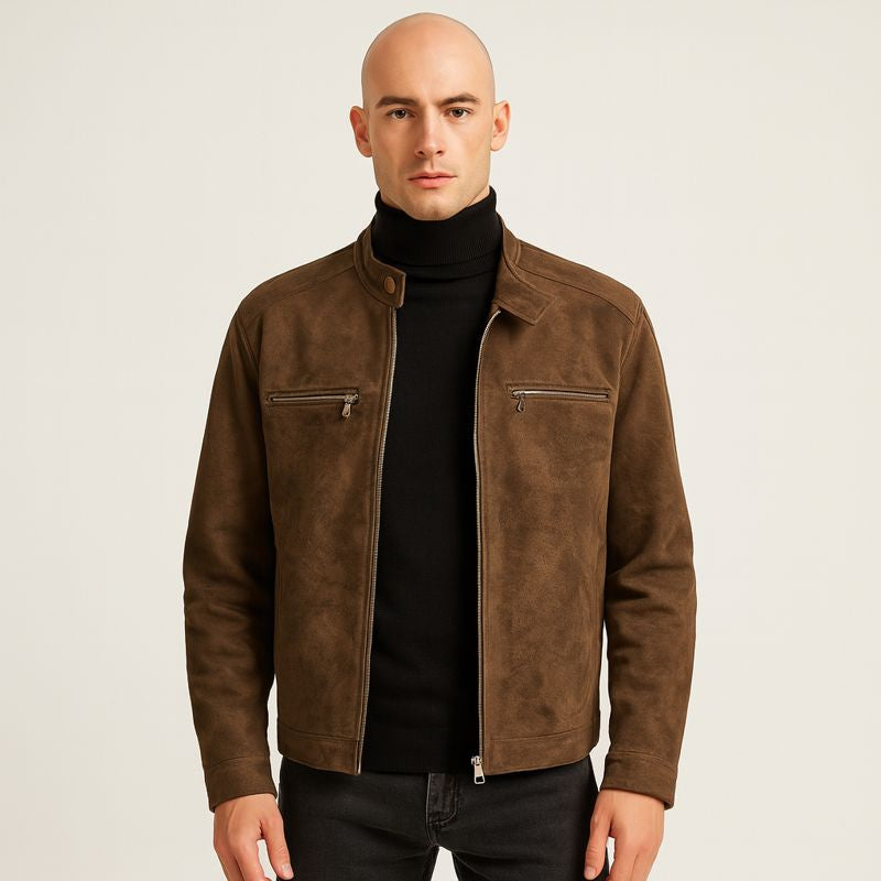 Marco Retro Leather Biker Jacket