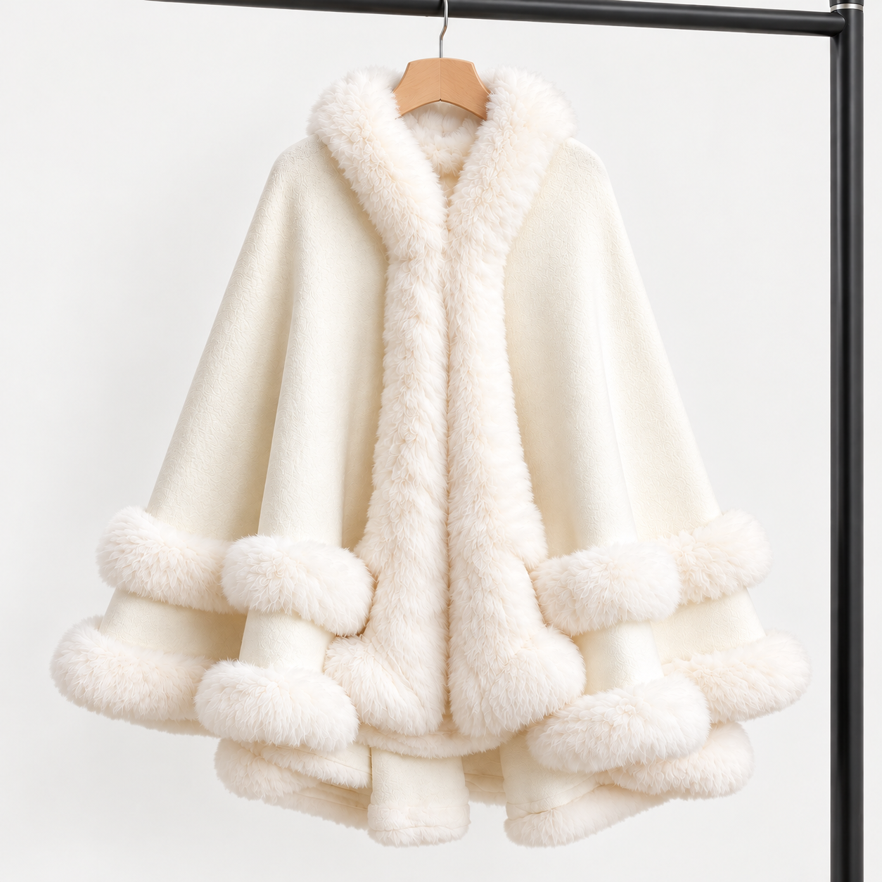 The Celeste Faux Fur Cape
