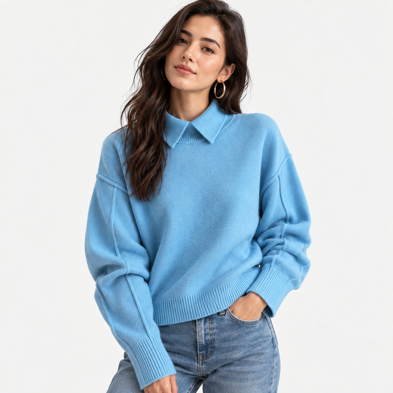 The Elara Button Knit Sweater