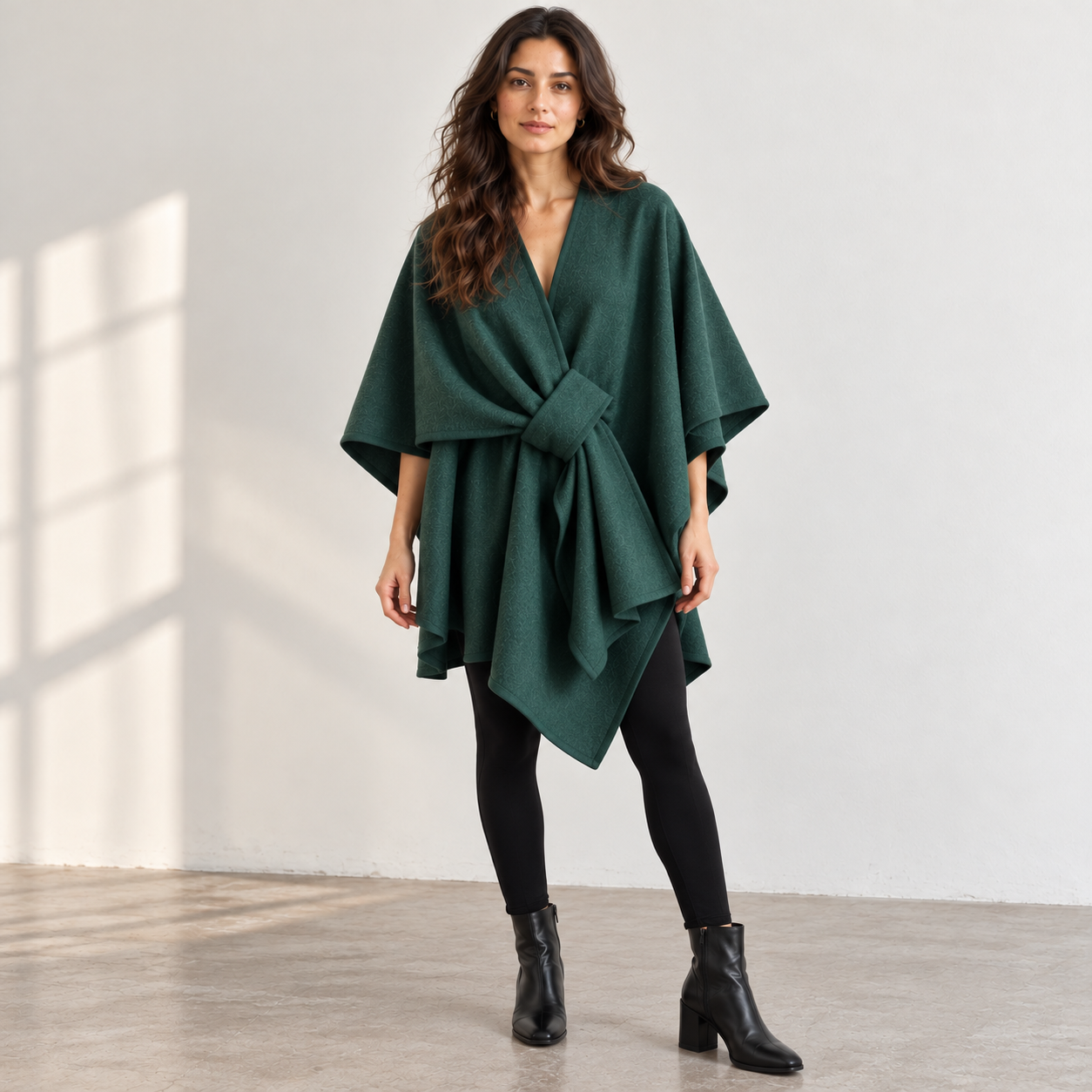 The Elara Cashmere Cape Shawl