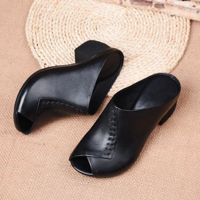 Ella Leather Slide Sandals
