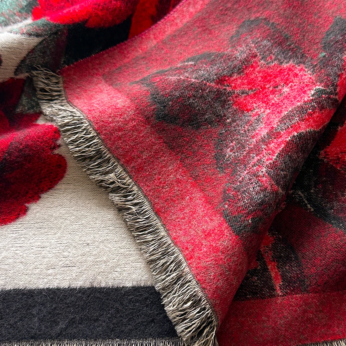 Giovanna Cashmere Floral Jacquard Poncho