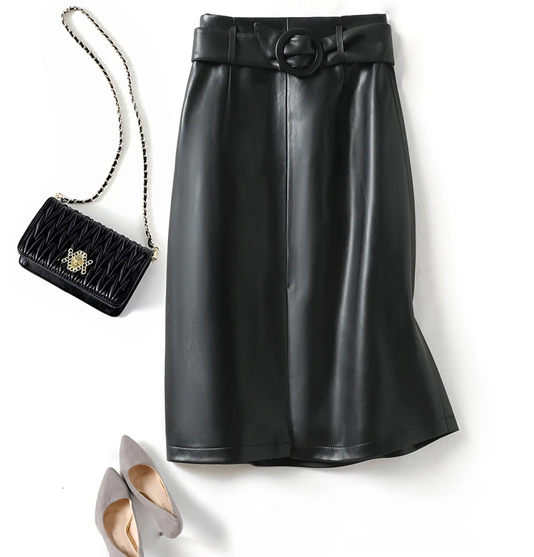 Clara High Waist Leather Skirt